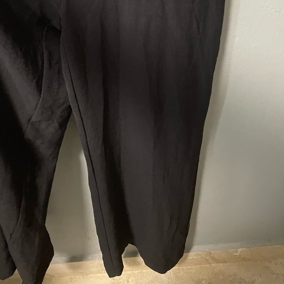 NWOT Zara belted wide leg jumpsuit in black. Size Large - Picture 6 of 12